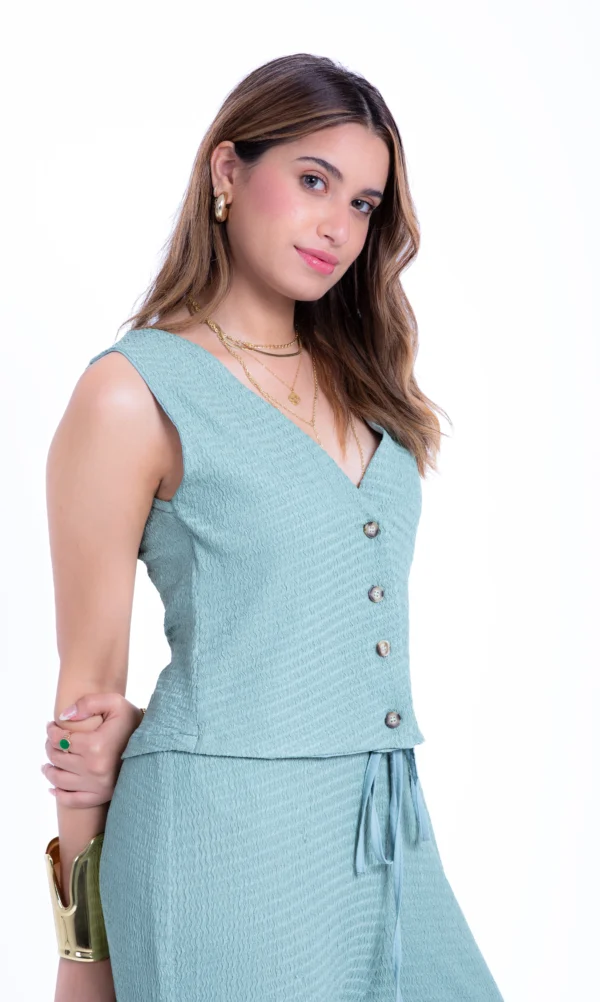Kandello Setup Top And Pant Mint Green