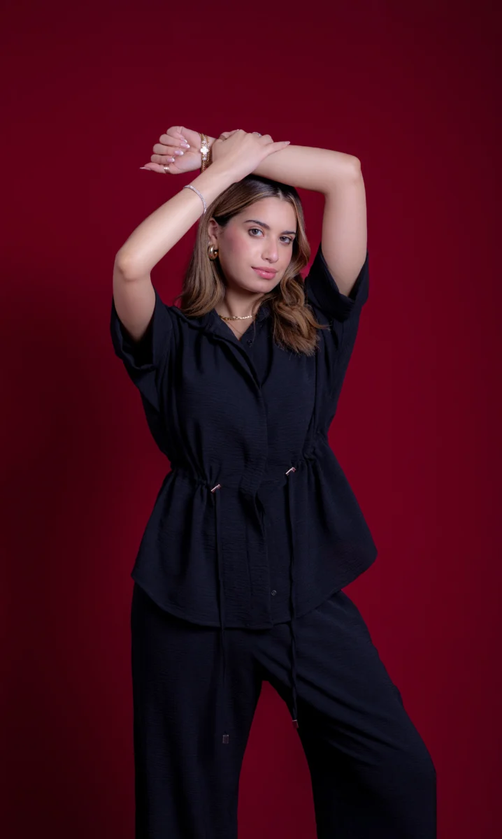 Kandello Setup Shirt And Pant Black