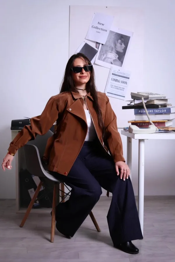 Kandello Leather Light Brown Jacket